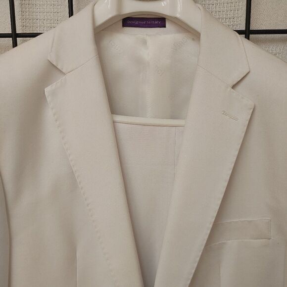 MEN'S VINCI WHITE SLIM FIT 2 PIECE SUIT. SC900-12 WHITE. - Picture 3 of 14